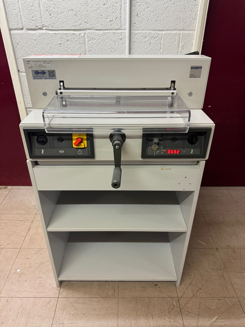 Load image into Gallery viewer, Used EBA 435 / IDEAL 4215 Electric Guillotine Including Floor-Cabinet Stand
