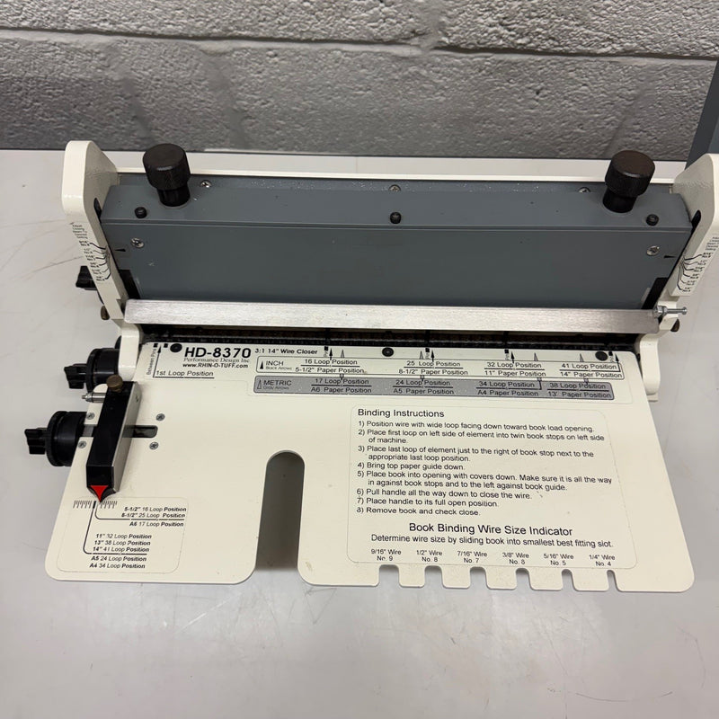 Load image into Gallery viewer, Pre-owned Rhinotuff Onyx HD8370 Heavy-Duty Wire-O Bind Closer
