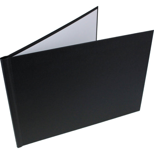 Channelbind A4 Landscape Black Hard Linen Covers