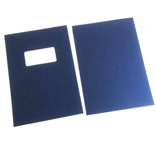 A4 Blue Leathergrain Binding Report Covers With Window (1000)