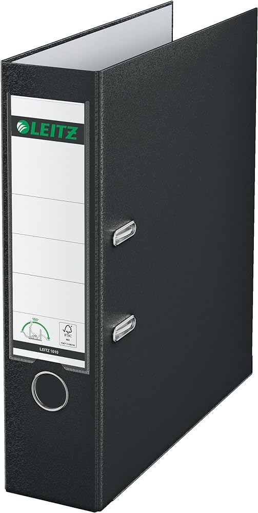 Leitz 180 Degree A4 Lever Arch File Black With 80mm Spine - Pack of 10 - 10101095