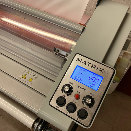 Pre-owned Matrix Duo 650 Roll Laminator Including Stand