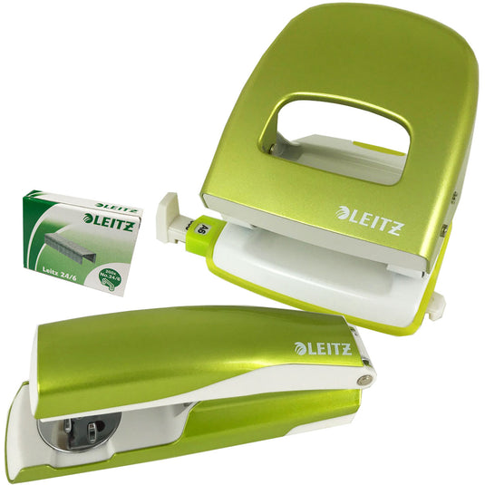 Leitz Wow NeXXT Hand Stapler & Hole-Punch Set