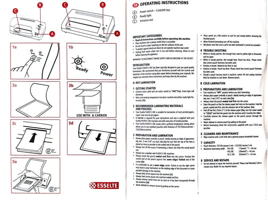 Esselte PL12-2RE A3 Home Office Pouch Laminator