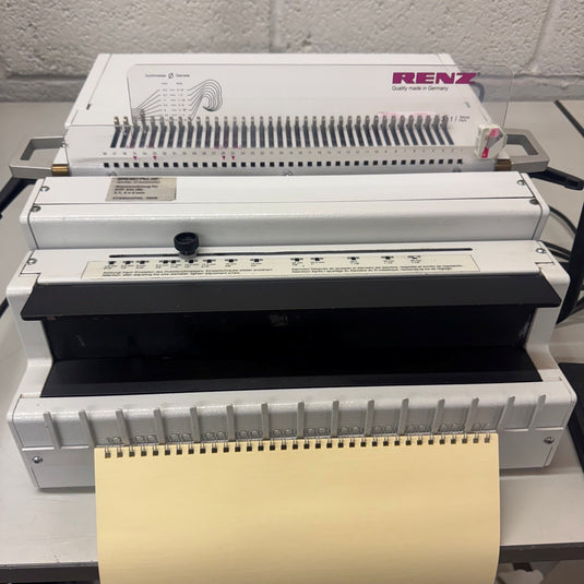 Used Renz DTP340M 3:1 Wire Binding Punch Machine with WBS Closer