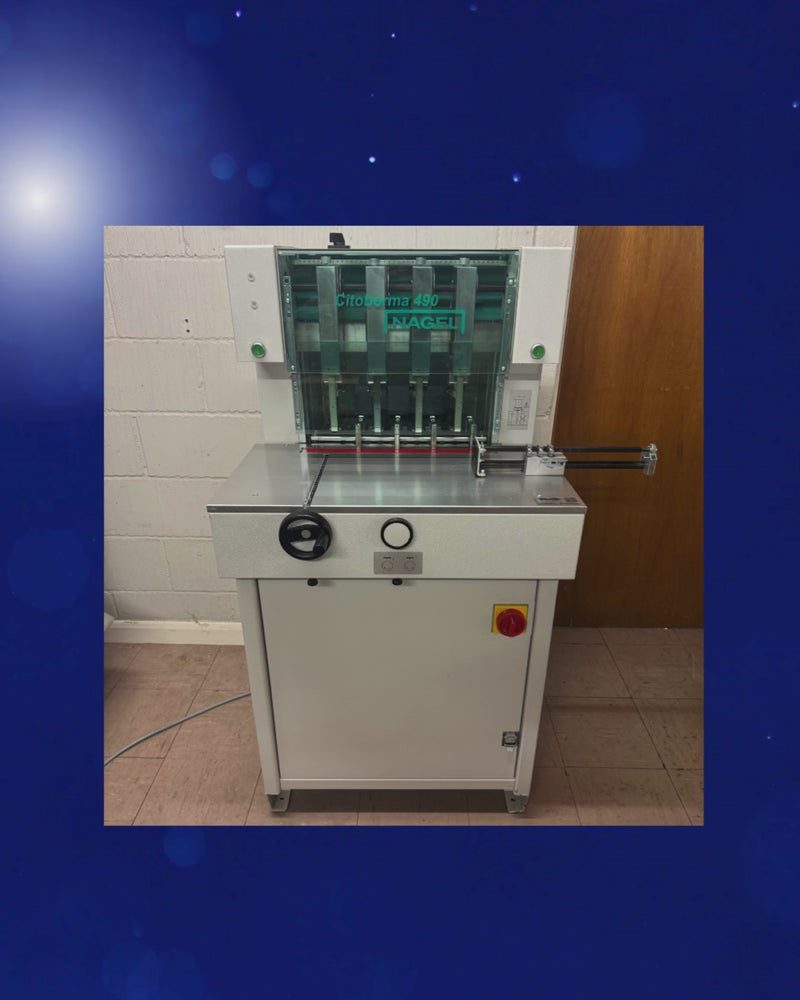 Load and play video in Gallery viewer, Pre-owned Nagel Citoborma 490 4-Head Heavy-Duty Paper Drill
