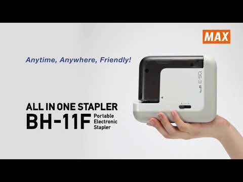 Load and play video in Gallery viewer, Max Vaimo BH-11F Portable Electric Office &amp; Home Flat-Clinch Stapler
