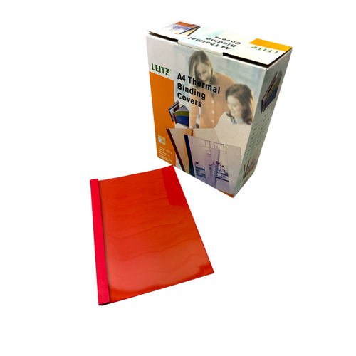 Leitz A4 Red Leathergrain Thermal Binding Covers (100)