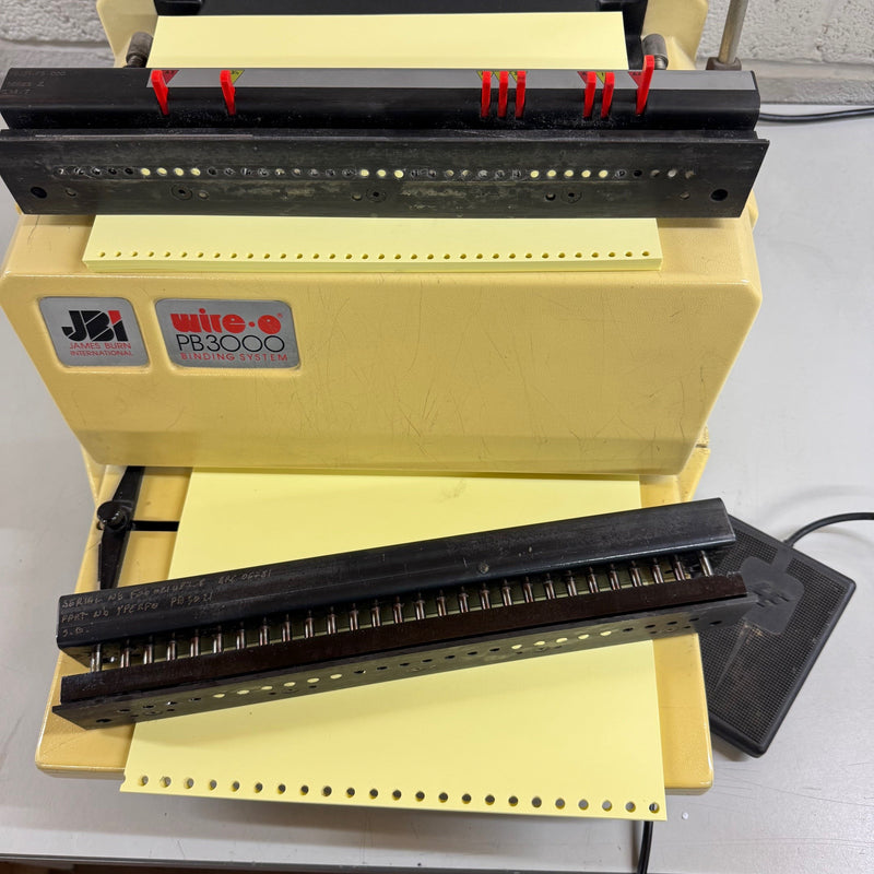Load image into Gallery viewer, Second-hand James Burn PB3000 Wire-O Binding Punch With 3:1 &amp; 2:1 Wire Tool Dies
