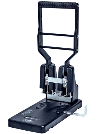 HD2300 Heavy-Duty Manual 2-Hole Black Paper Document Punch - 2100994
