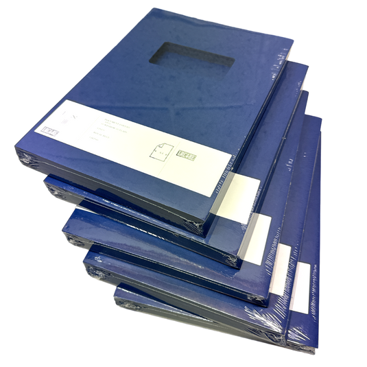 Royal-Blue Linen A4 Binding Covers - Window Cut-Out (500)