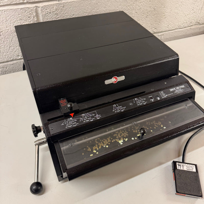 Load image into Gallery viewer, Lightly-Used Onyx Rhinotuff HD7700 Binding Punch With Coil-Spiral 4:1 Tool Die
