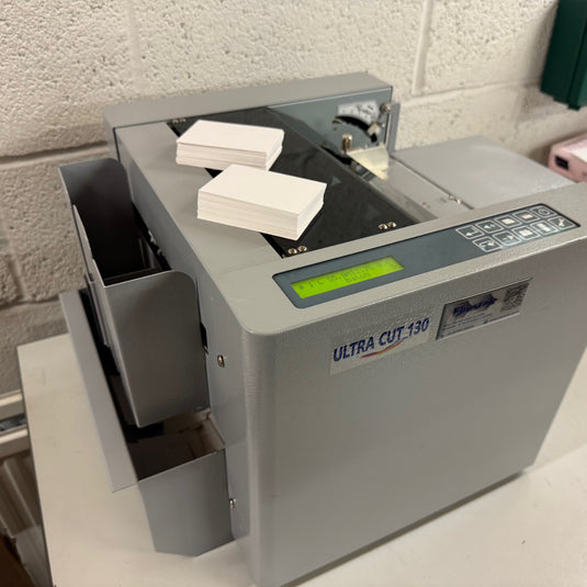 Pre-owned Ultra-Cut 130 A4 Cutting Machine With Used Business Card 55 x 85mm Module