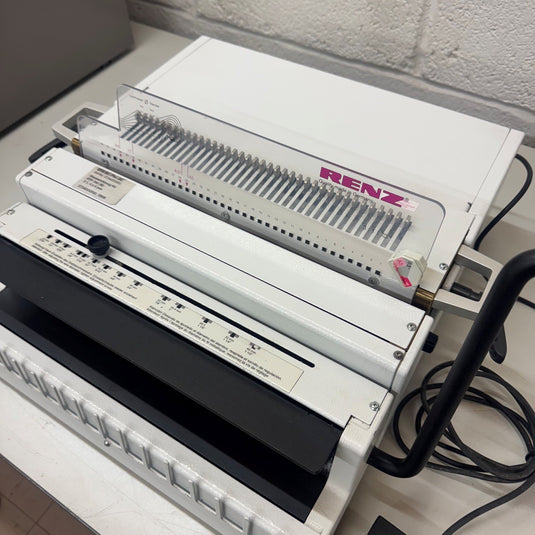 Used Renz DTP340M 3:1 Wire Binding Punch Machine with WBS Closer