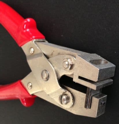 Rubber-Handled Plier-Type Slot Punch For Laminates & Card - Rectangular Hole
