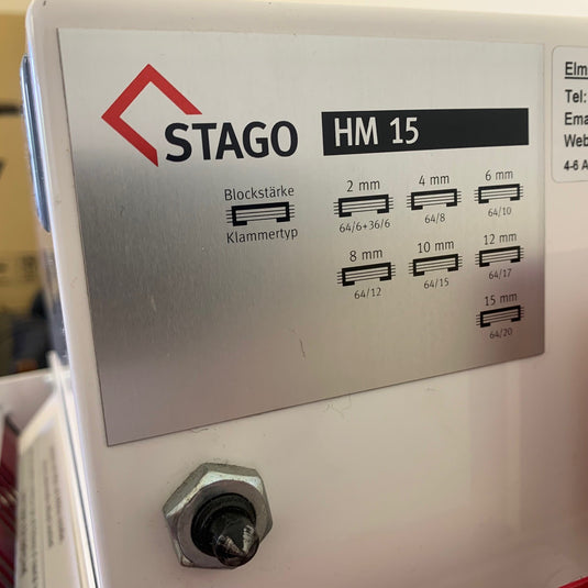 Lightly Used Stago HM15 Twin-Headed Flat & Saddle-Stitch Stapler