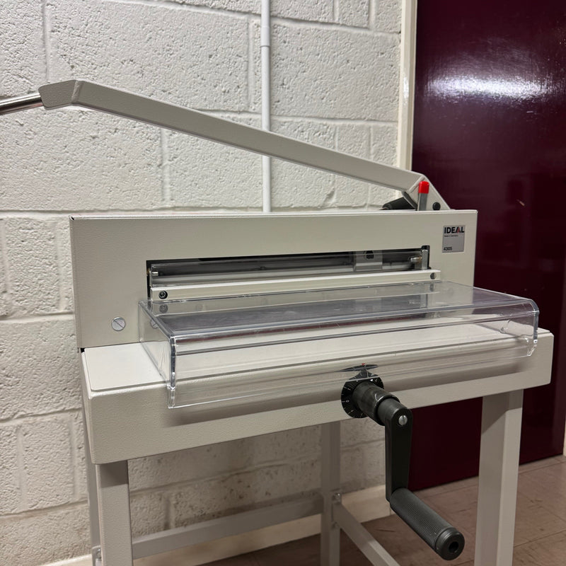Load image into Gallery viewer, Lightly Used IDEAL 4305 Manual Guillotine Including Floor-Stand
