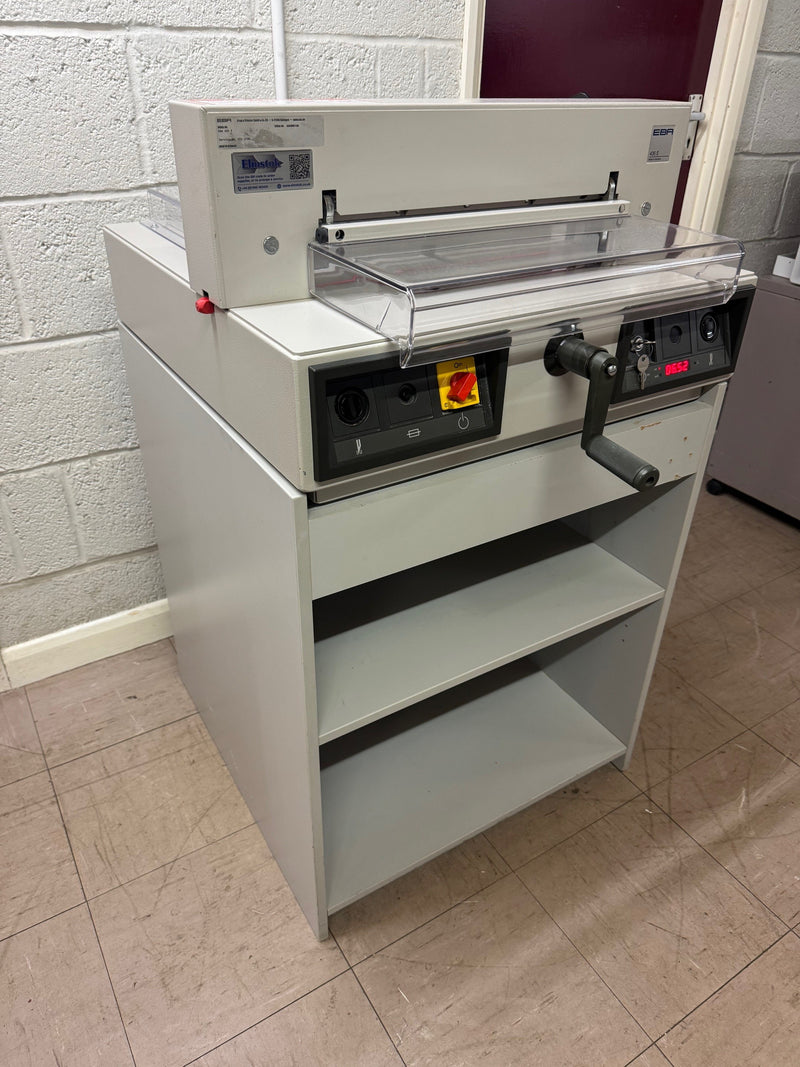 Load image into Gallery viewer, Used EBA 435 / IDEAL 4215 Electric Guillotine Including Floor-Cabinet Stand

