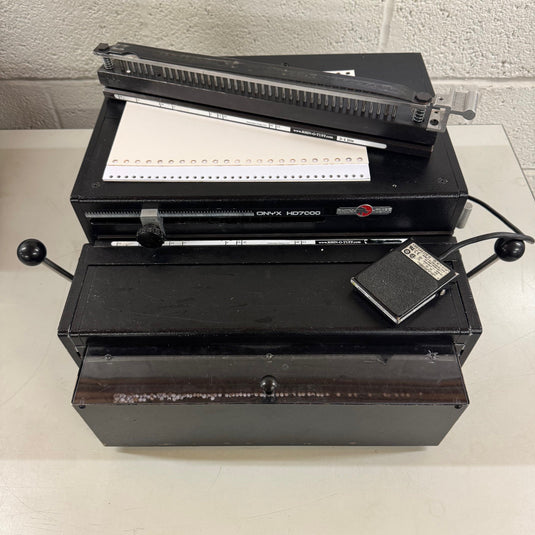Used Onyx Rhinotuff HD7000 Binding Punch Including Wire-O Tools