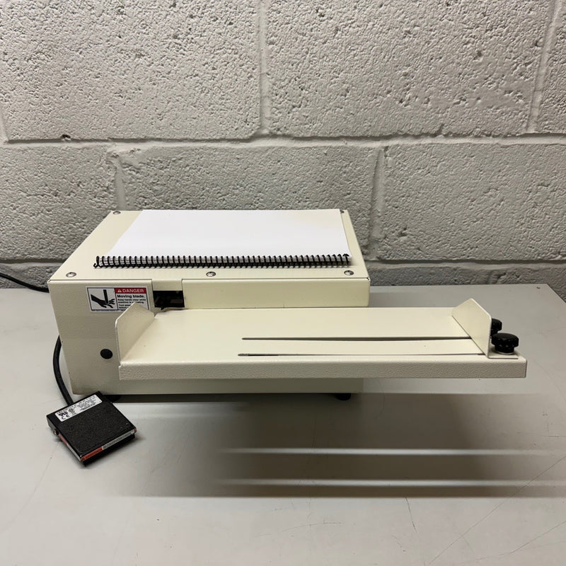 Load image into Gallery viewer, Pre-owned Marlon 200EL Electric Auto-Crimper Cutter &amp; Bender For Plastic Coils/Spiral Binds
