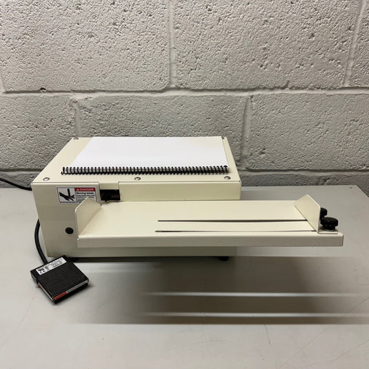 Pre-owned Marlon 200EL Electric Auto-Crimper Cutter & Bender For Plastic Coils/Spiral Binds