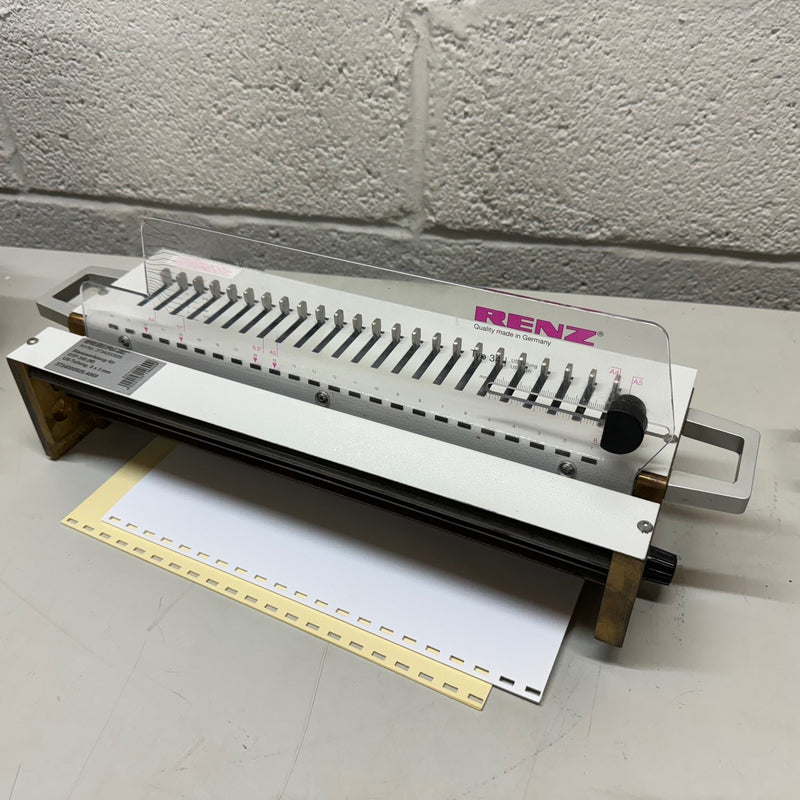 Load image into Gallery viewer, Pre-owned Renz DTP340M &amp; DTP340A Cerlox Comb Bind Punch Tool Die - Rectangle Hole
