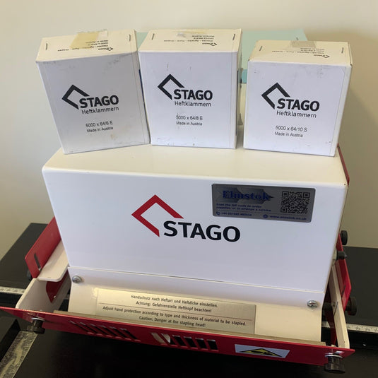 Lightly Used Stago HM15 Twin-Headed Flat & Saddle-Stitch Stapler