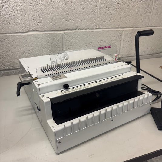 Used Renz DTP340M 3:1 Wire Binding Punch Machine with WBS Closer