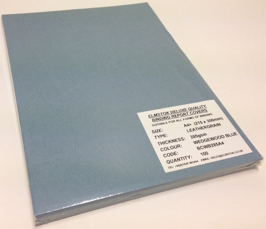 Deluxe Wedgewood-Blue L/grain A4 Binding Covers 285gsm (1000)