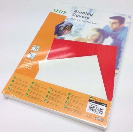 Load image into Gallery viewer, Esselte A4 Gloss White Printable Binding Document Covers 215gsm (100) - 33651
