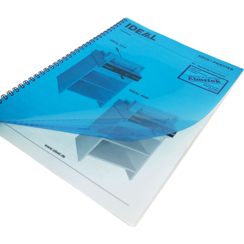 High Quality Transparent Tinted-Blue A4 Presentation PVC Covers