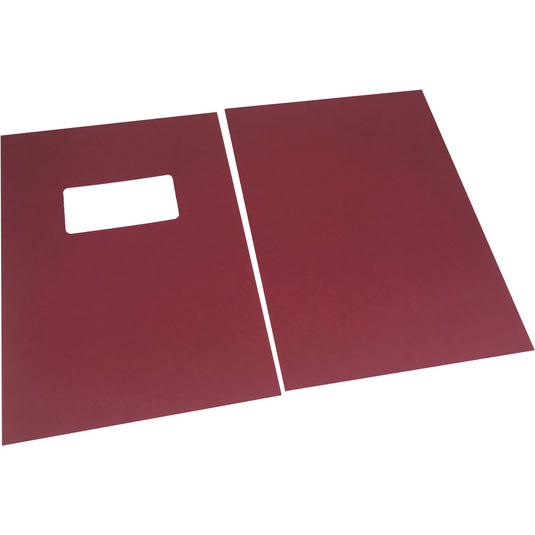 Burgundy Linen A4 Window Cut-Out Binding Covers (100)