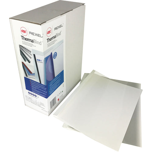 GBC 3mm White Gloss Thermal Binding Covers 387012U (100)