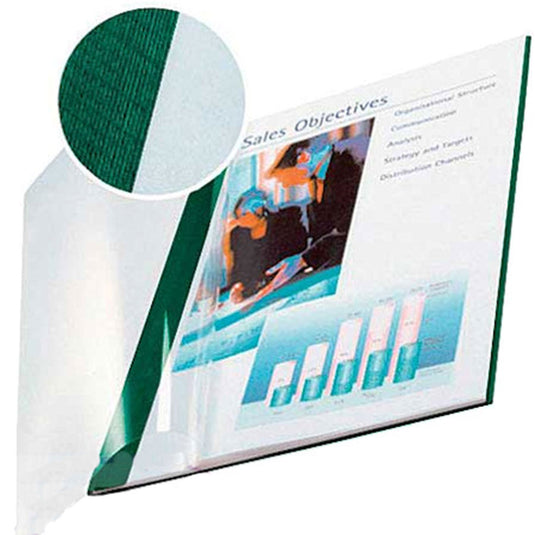 Impressbind A4 Clear-Front Binding Covers - Green (10)