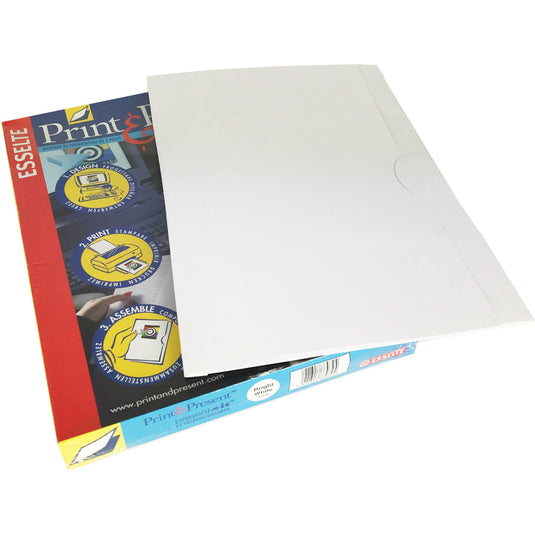 Print & Present-It Presentation A4 Print-Your-Own Folders Bright-White (100)
