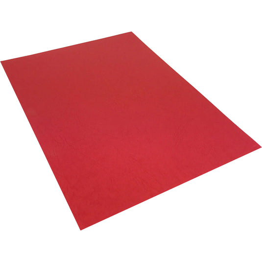 Deluxe Cherry-Red Leathergrain A4+ Binding Covers 285gsm (100)