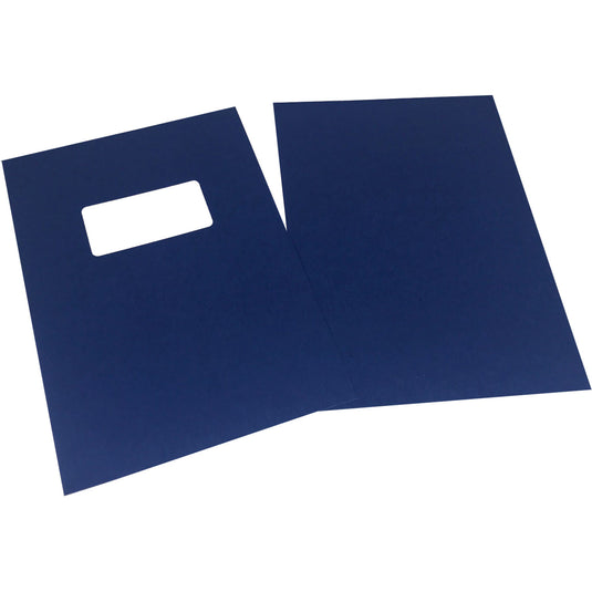 Royal-Blue Linen A4 Binding Covers - Window Cut-Out (500)