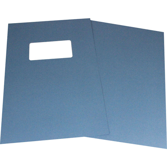 Wedgewood-Blue Linen A4 Binding Covers With Window (100)