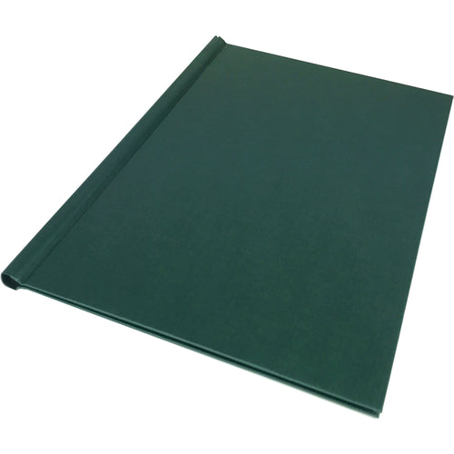Oversized A4 Green Linen 5mm Spine Impressbind Channelbind Covers (10)