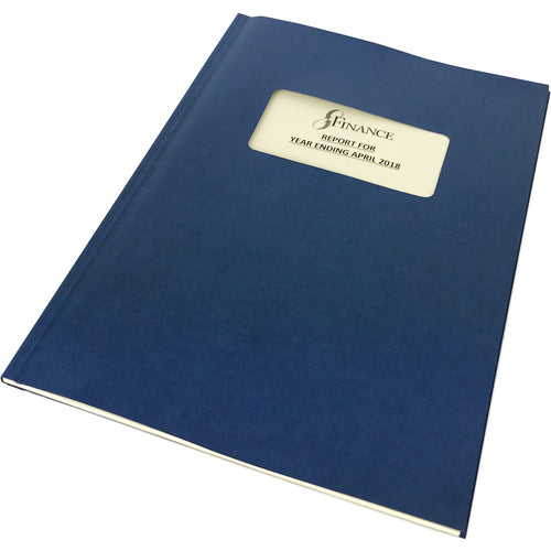 Channelbind A4 Soft-Window Cut-Out Binding Covers - Blue (50)